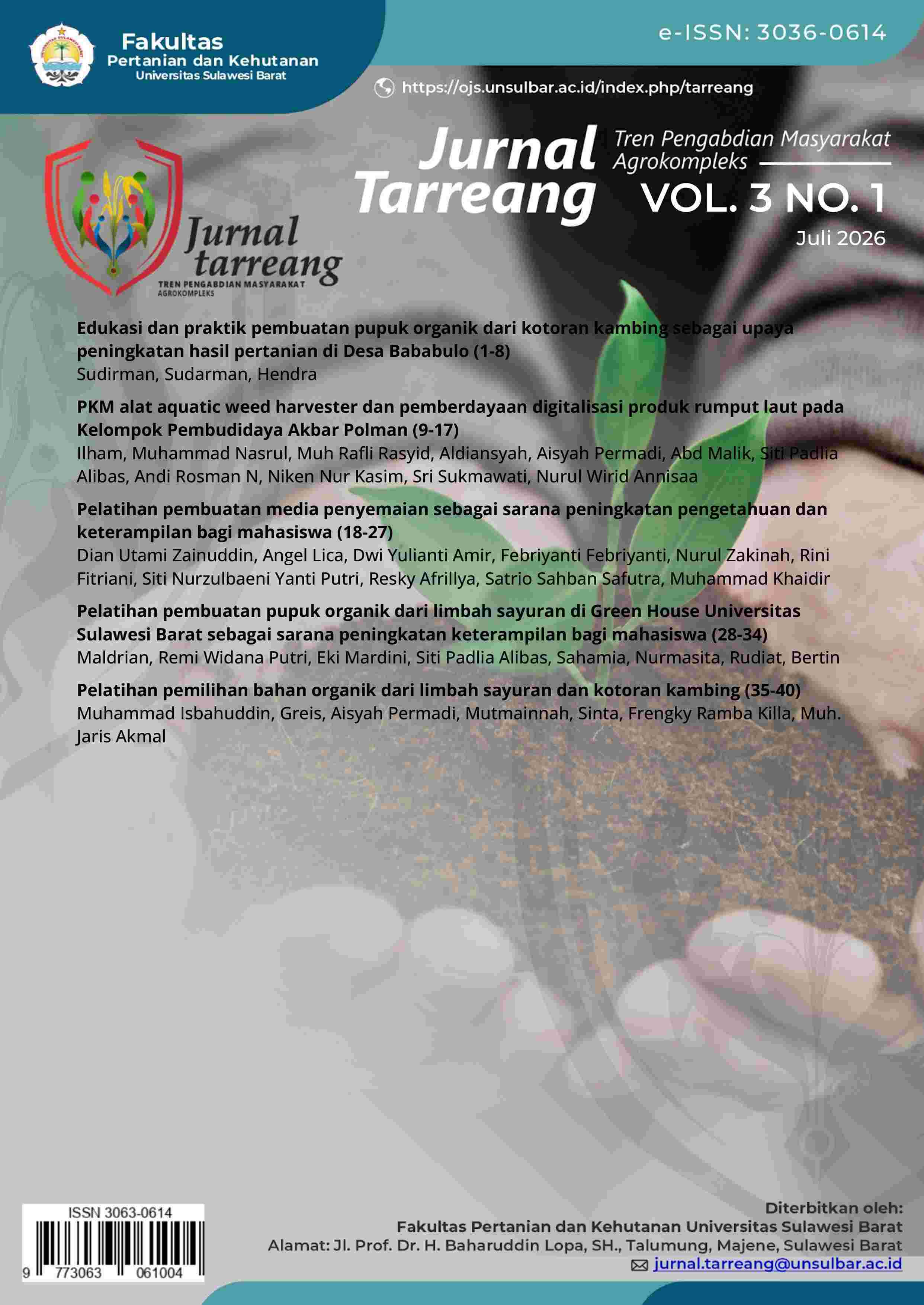 					View Vol. 3 No. 1 (2026): Jurnal Tarreang
				